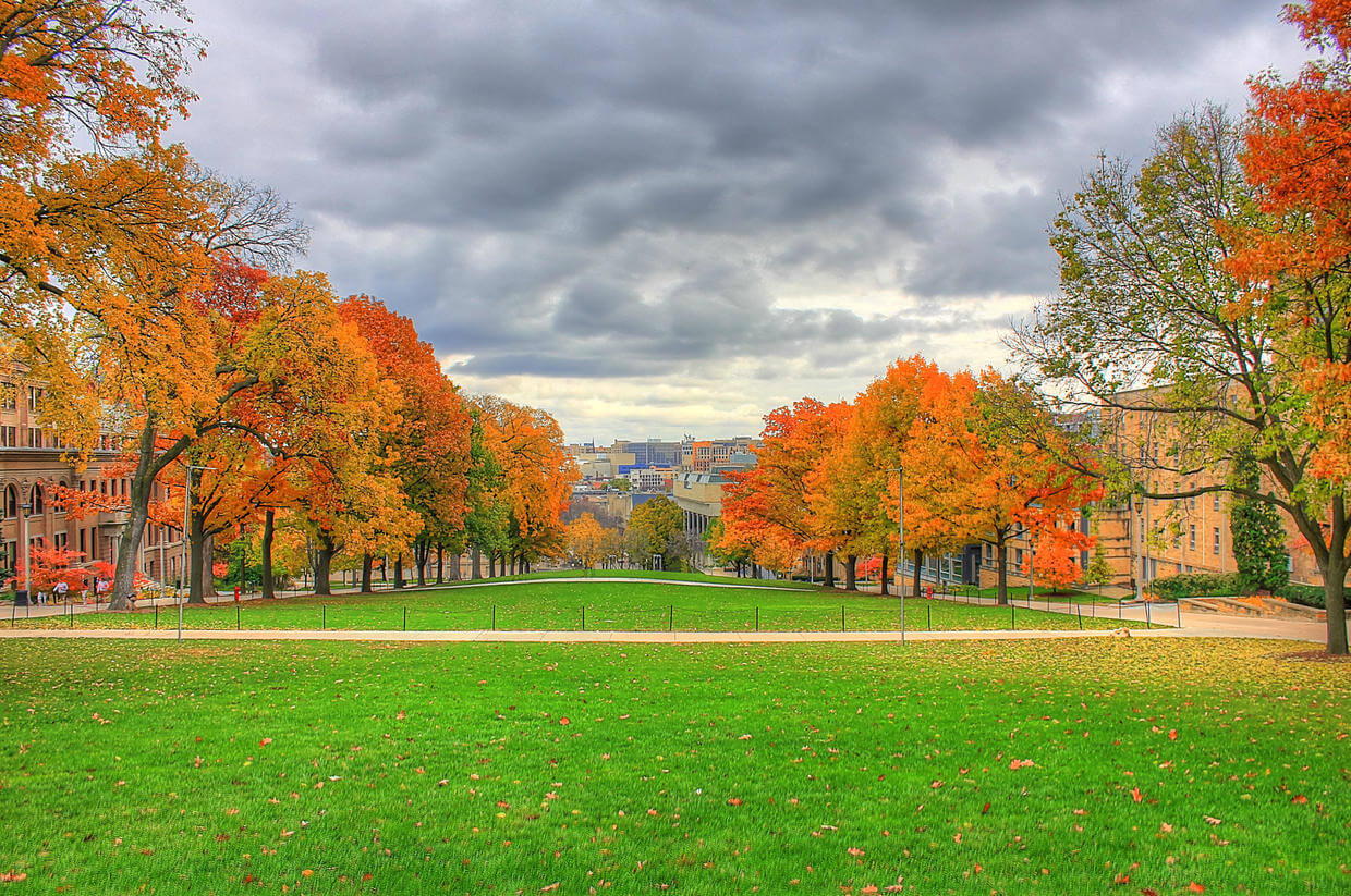 Autumn from Bascom Hill in Madison, Wisconsin