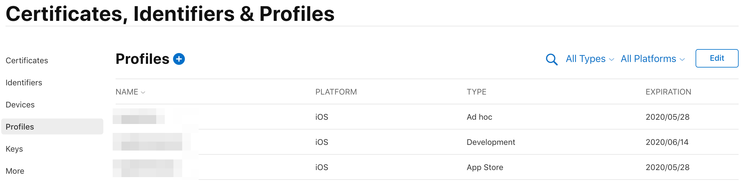 Provisioning Profiles